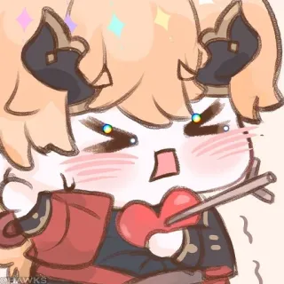 💠 Anime, Niedlich, Chibi, Glitzer, Fanart whatsapp sticker