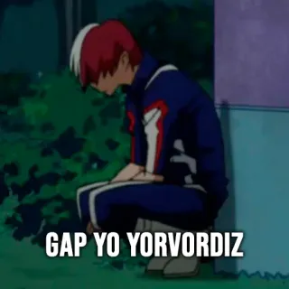 😕 Shoto Todoroki My Hero Academia GAP YO YORVORDIZ Anime, Shoto Todoroki, My Hero Academia telegram sticker