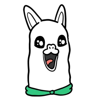 😃 lhama, animal, desenho animado, fofo, kawaii, adesivo whatsapp sticker