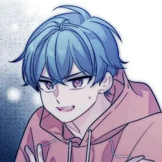 🤖 Anime, Manga, Cartoon, Personage, Illustratie telegram sticker