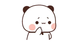 🍩 süß, Panda, denkend, entzückend, kawaii telegram sticker