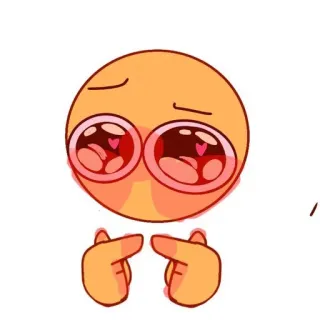 🟡 อีโมจิ, ความรัก, หัวใจ, น่ารัก, เขิน telegram sticker