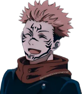 😄 Itadori Yuji Jujutsu Kaisen animestickerchannel Anime, Sticker, Jujutsu Kaisen, Itadori Yuji, Sukuna telegram sticker