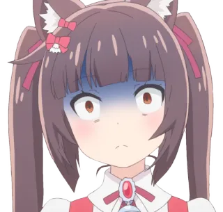 😨 anime, catgirl, surprised, shocked, cute, kawaii, manga telegram sticker
