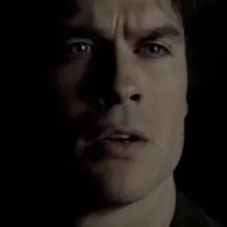 💉 Damon Salvatore The Vampire Diaries 吸血鬼, 电视剧, 肖像, 演员, 严肃的 telegram sticker