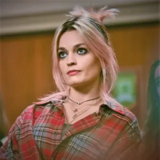 😶 Maeve Wiley Sex Education 십대, 드라마, 넷플릭스, 분홍머리, 소녀 telegram sticker
