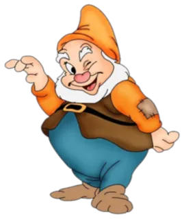 😉 Dopey Snow White mammolo, biancaneve, disney, cartone animato, nano telegram sticker