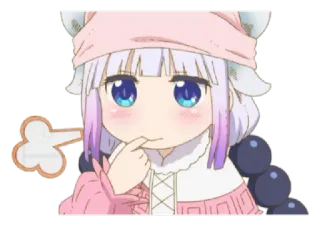 😋 Kanna Kamui Miss Kobayashi's Dragon Maid аниме, дракон, милый, Канна, каваий, девушка telegram sticker
