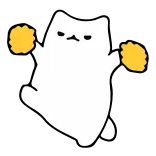 🕺 кот, танцы, милый, животное, мультфильм, помпоны whatsapp sticker