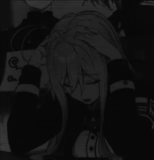 🤍 anime, sad, girl, crying, manga telegram sticker