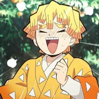 😂 Zenitsu Agatsuma Demon Slayer Anime, Demon Slayer, Zenitsu, Agatsuma, Personnage, Sticker telegram sticker