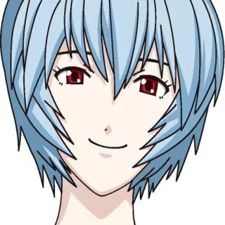 😀 Rei Ayanami Neon Genesis Evangelion anime, manga, rei ayanami, evangelion, character, girl telegram sticker