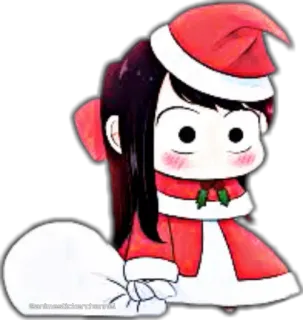 ☺️ Anime, Kerst, Kerstman, Cartoon, Feestelijk whatsapp sticker