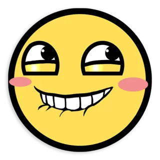 😊 Emoji, Mème, Sourire narquois, Drôle, Jaune whatsapp sticker