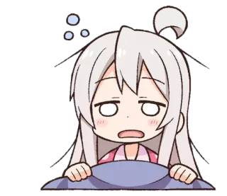🤤 Anime, Kelelahan, Lucu, Mengantuk, Lelah telegram sticker