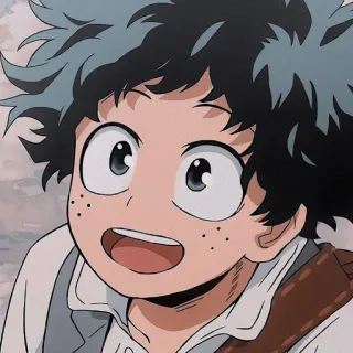 😆 Izuku Midoriya My Hero Academia Anime, Manga, My Hero Academia, Izuku Midoriya, Deku, Cartoon telegram sticker