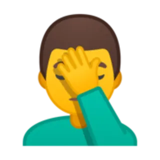 🤦 facepalm, emoji, reaction, expression, disappointment telegram sticker