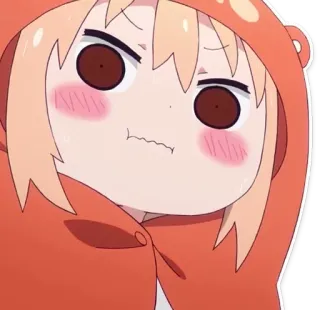 😳 Umaru Doma Himouto! Umaru-chan anime, umaru, himouto, chibi, cute, hoodie telegram sticker