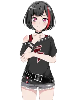 🙃 Ran Mitake BanG Dream! Anime, Chica, BanG Dream!, Ran, Mitake, Rock telegram sticker