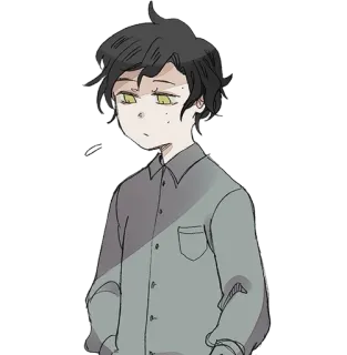 😰 Anime, Personaggio, Ragazzo, Illustrazione, Arte telegram sticker