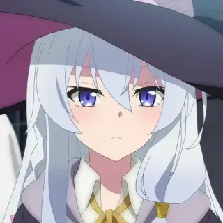 🍃 anime, witch, girl, cute, hat telegram sticker