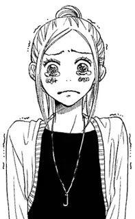😢 ragazza anime, manga, piangendo, triste, personaggio telegram sticker