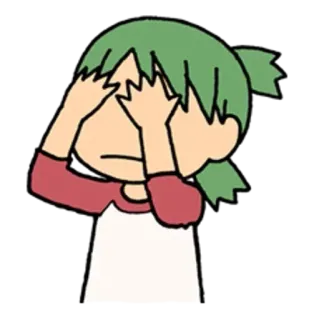😓 Anime, Meisje, Verstoppen, Verlegen, Beschaamd telegram sticker