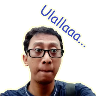 😳 Ulallaaa.. hombre, gafas, pegatina, gracioso, persona, retrato telegram sticker