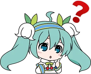 ❓ Anime, Ponto de interrogação, Pensando, Desenho animado, Fofo, Confuso telegram sticker