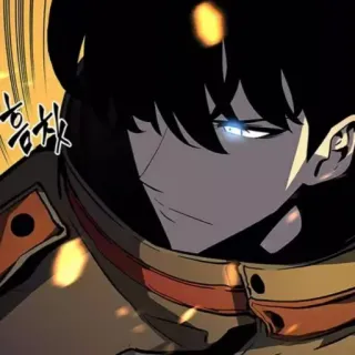 😕 Anime, Personnage, Solo Leveling, Manhwa, Sung Jinwoo telegram sticker