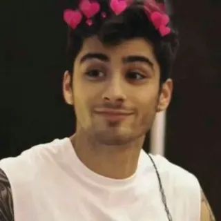 ➖ Zayn Malik ゼイン・マリク, 歌手, セレブ, ハートの王冠, ポートレイト telegram sticker