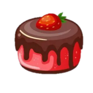 🍰 pastel, fresa, postre, chocolate telegram sticker