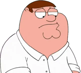 😪 Peter Griffin Family Guy 彼得·格里芬, 恶搞之家, 卡通, 动画, 搞笑, 表情, 角色 telegram sticker