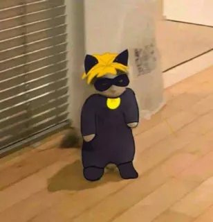 🐈‍⬛ Cat Noir Miraculous Ladybug cartoon, cat, superhero, funny telegram sticker