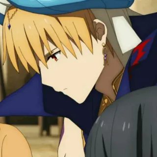 ✨ Gilgamesh Fate/stay night anime, blonde, fate, king, golden telegram sticker