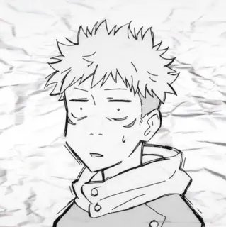 💥 Anime, Karakter, Manga, Serius, Bosan telegram sticker
