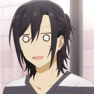 ✏️ Izumi Miyamura Horimiya anime, surprised, funny, manga, expression telegram sticker