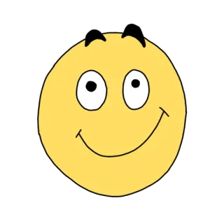 🙂 Smiley, Emoji, Feliz, Rosto, Amarelo, Desenho animado whatsapp sticker