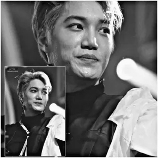 ☠ Kai singer, male, idol, kpop, Korean, performer, celebrity telegram sticker