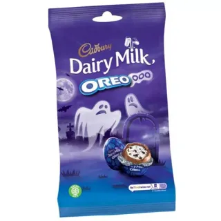 🍫 Dairy Milk, OREO ooo 糖果, 巧克力, 牛奶巧克力, 奥利奥, 万圣节, 鬼魂 telegram sticker