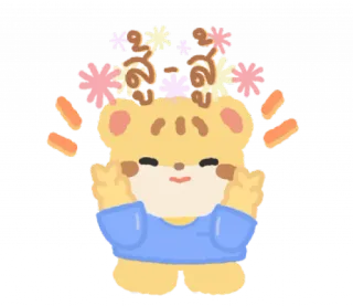 🐯 動物, 漫画, 中指, 侮辱的なジェスチャー, ステッカー, 熊, 可愛い whatsapp sticker