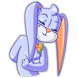 😌 зайчик, мультик, животное, милый, кролик telegram sticker