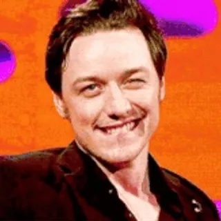 🥳 James McAvoy Schauspieler, Promi, Porträt, lächelnd telegram sticker