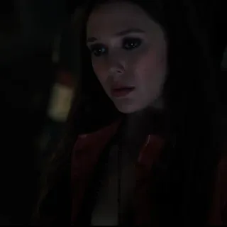 🤔 Wanda Maximoff Элизабет Олсен, Marvel, Алая Ведьма, Персонаж, Супергерой, Женщина whatsapp sticker