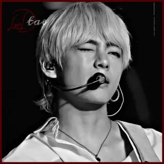 🥂 Latae K-pop, V, BTS, chanteur, homme, portrait telegram sticker