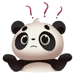 🙄 Panda, Verdrietig, Boos, Cartoon, Dier telegram sticker