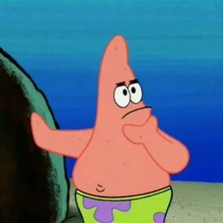 🕸 Patrick Star SpongeBob SquarePants Desenho animado, Pensando, Patrick, Bob Esponja, Mar whatsapp sticker