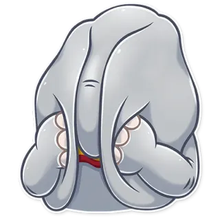 🙈 Cartoon, Tier, Elefant, Süß whatsapp sticker