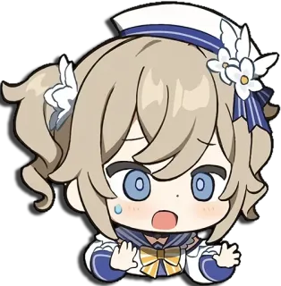 😰 Barbara Genshin Impact anime, game, kawaii, genshin, sorceress whatsapp sticker