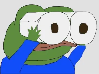 🧻 Pepe the Frog Meme, Rana, Pepe, Meme de Internet, Binoculares, Sorprendido, Mirando, Buscando telegram sticker